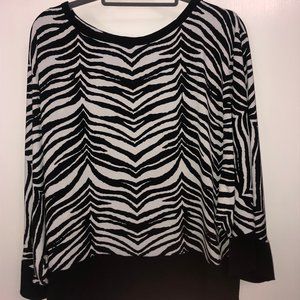 Chico's SZ 3 Zebra Print Blouse